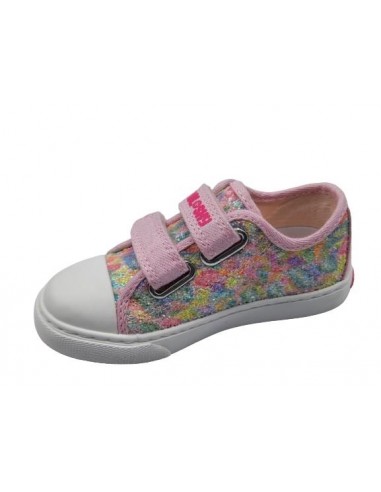Zapatillas de lona con velcro para niñas Pablosky en color rosa con  gkutter. Color ROSA Talla 25