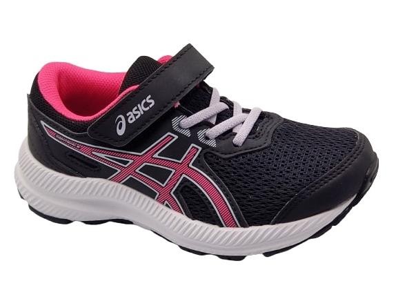 Zapatillas deportivas para niñas Asics en color negro y rosa