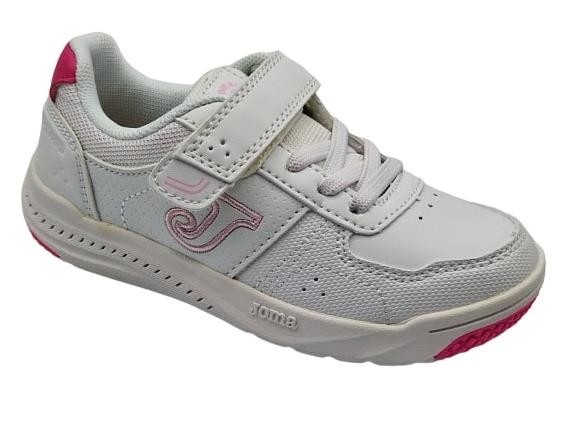 Zapatillas deportivas para niñas, marca Joma en color blanco con rosa Talla  27 Color BLANCO ROSA