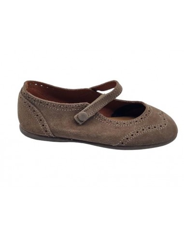 Merceditas de serraje con botón para...