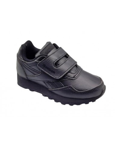 Zapatillas con velcro para niños, marca Reebok, en color negro. Talla 28  Color NEGRO