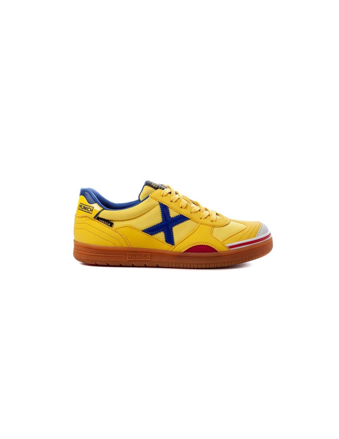 Zapatillas deportivas para chicos, marca Munich, en color amarillo. Munich  Gresca. Talla 41 Color AMARILLO