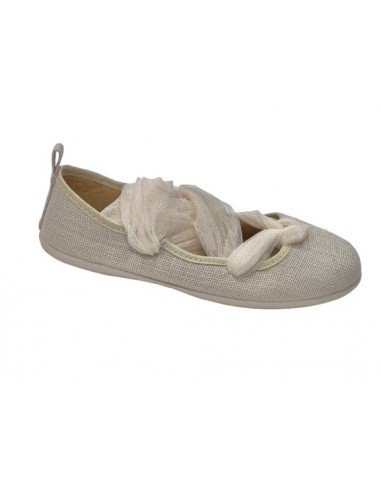 Bailarinas de lino para atar tobillo...