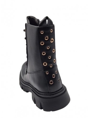 Botin tipo militar para niñas, marca...