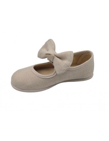 Merceditas de lino y tela para niñas,...