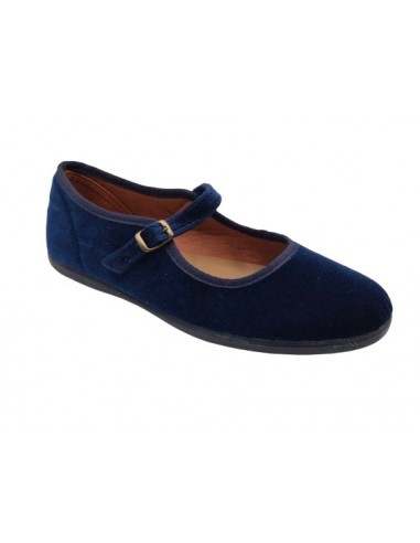 Merceditas de terciopelo con hebilla...