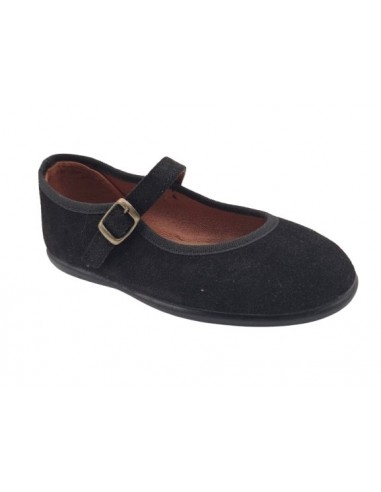 Merceditas de serraje con hebilla...