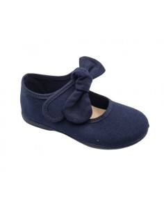 Merceditas de lona con lazo...