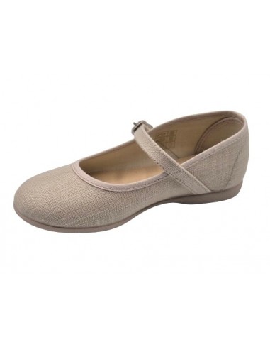 Merceditas de lino con hebilla para...