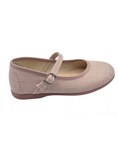 Merceditas de lino con hebilla para...