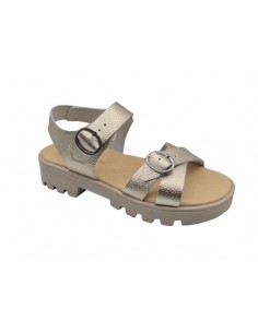 Sandalias de piel con...