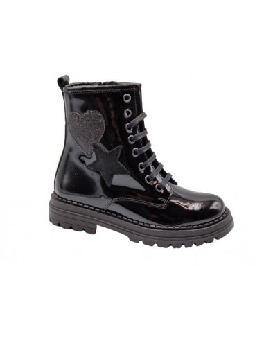Botin de charol con cremallera para...