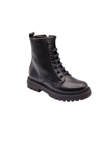 Botin de piel con cremallera para...