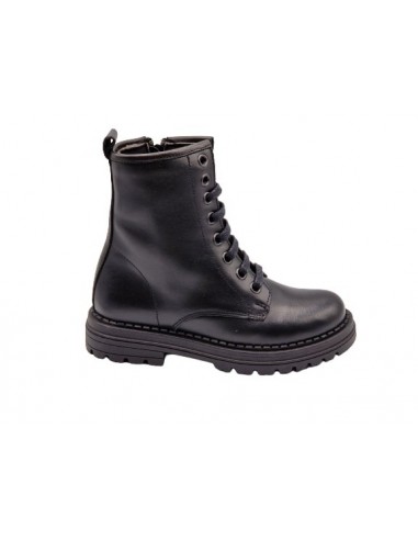 Botin de piel con cremallera para...