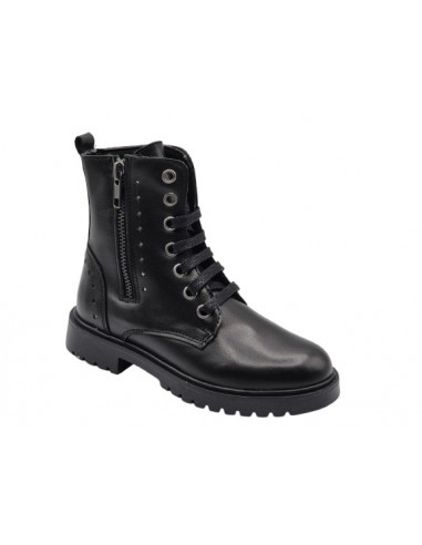 Botin de piel con cremallera para...