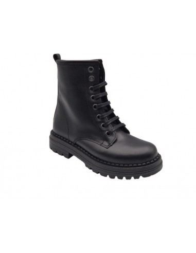 Botin de piel con cremallera para...
