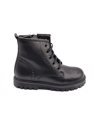 Botin de piel con cremallera para...