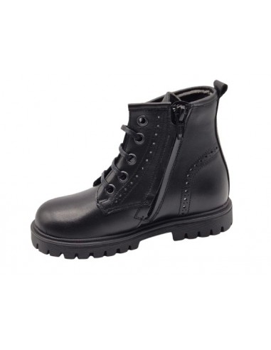 Botin de piel con cremallera para...