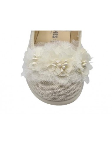Merceditas de lino beige Chuches