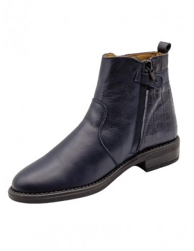 Botines de piel azul marino niñas...