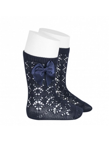 Calcetines altos calados con lacito...